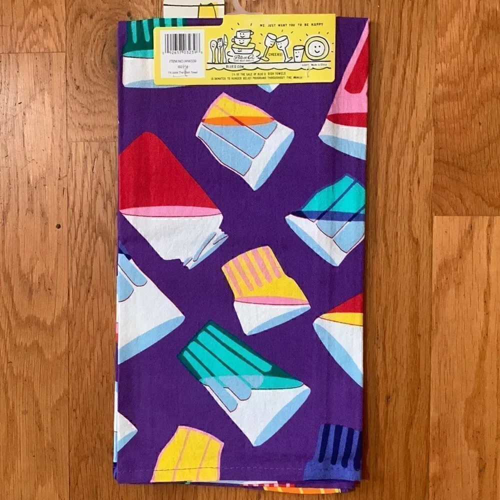 Blue Q cotton dish towel  - I’d Juice That!